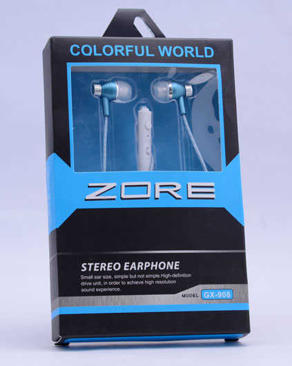 Zore%20GX-908%20Mp3%20Stereo%20Kulaklık-Mavi