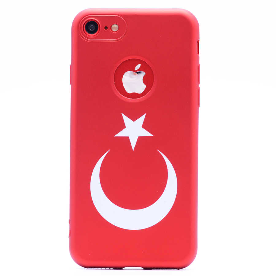 iPhone%20Uyumlu%207%20Kılıf%20Zore%20Bayrak%20Silikon