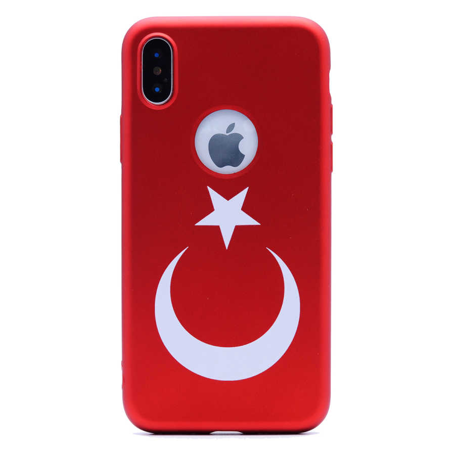 iPhone%20Uyumlu%20X%20Kılıf%20Zore%20Bayrak%20Silikon