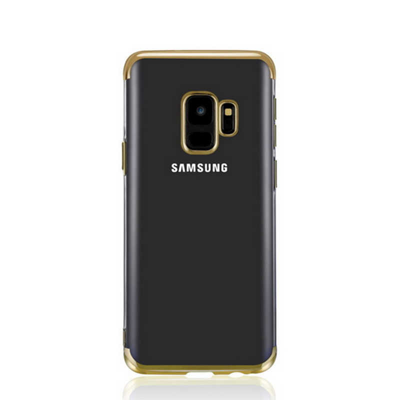 Galaxy%20Uyumlu%20A6%202018%20Kılıf%20Zore%20Dört%20Köşeli%20Lazer%20Silikon%20Kapak-Gold