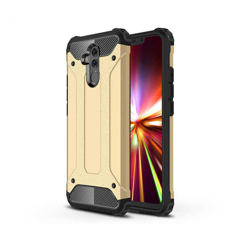 Huawei%20Uyumlu%20Mate%2020%20Lite%20Kılıf%20Zore%20Crash%20Silikon%20Kapak-Gold