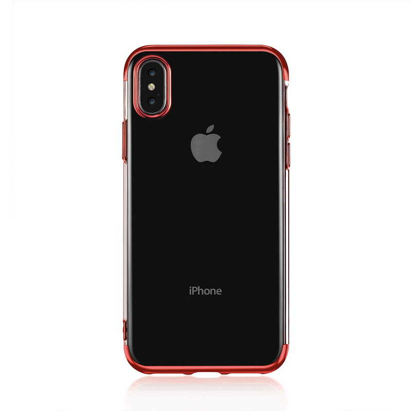 iPhone%20Uyumlu%20XS%20Max%206.5%20Kılıf%20Zore%20Dört%20Köşeli%20Lazer%20Silikon%20Kapak-Kırmızı