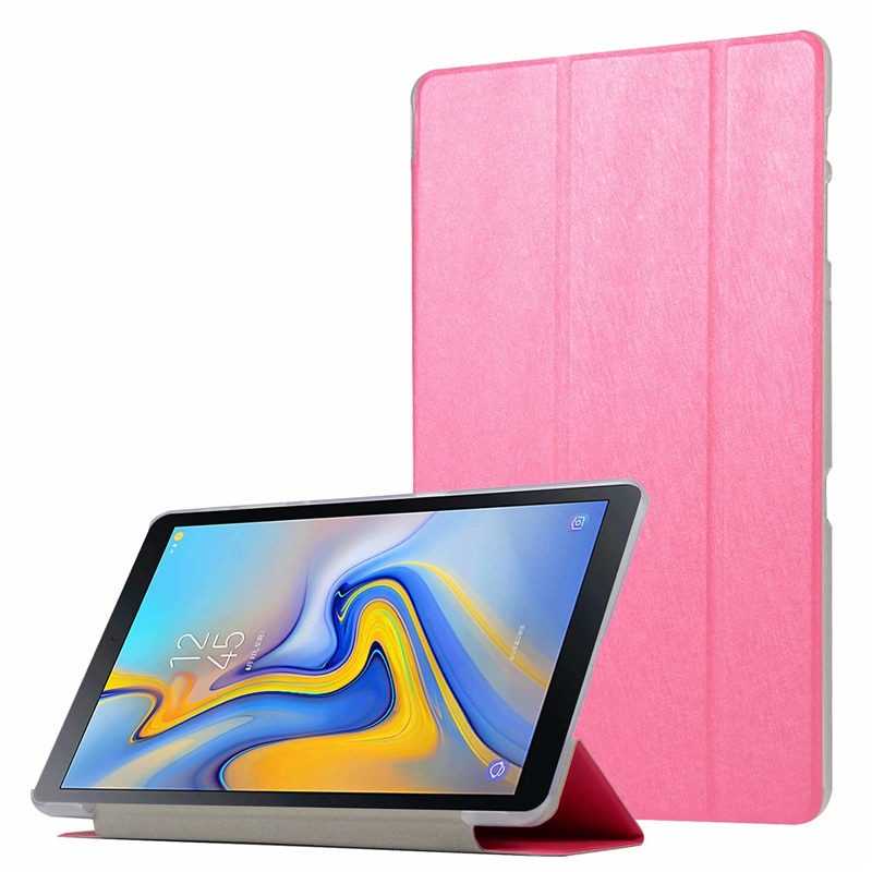 Galaxy%20Uyumlu%20Tab%20A%20T590%20Zore%20Smart%20Kapak%20Standlı%201-1%20Kılıf-Pembe