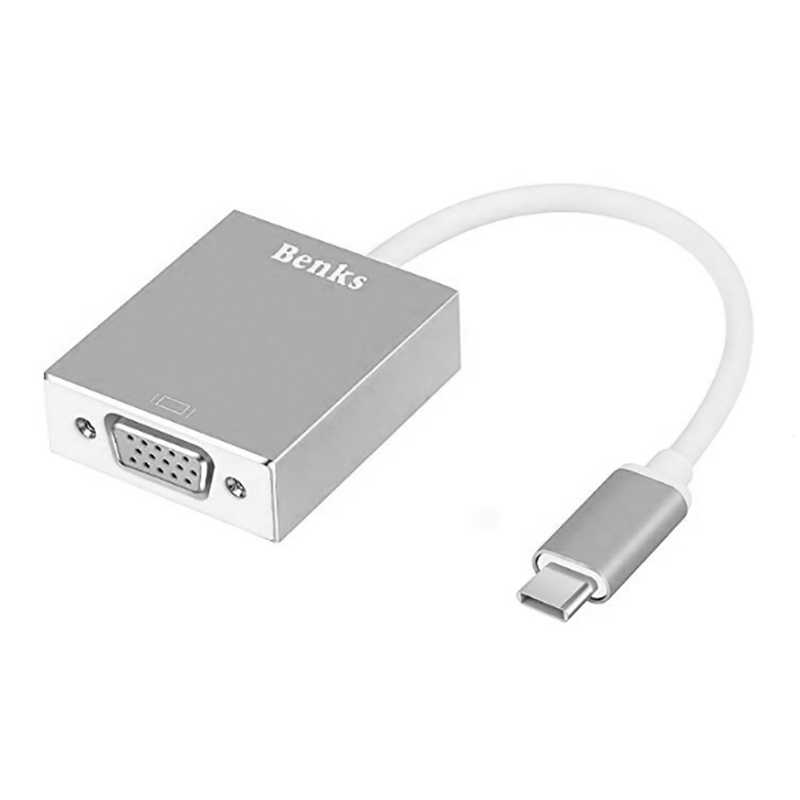 Benks%20Usb%203.1%20Type-C%20to%20VGA%20Adaptör-Gümüş