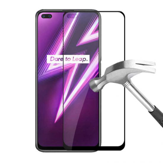 Realme 6 Pro Zore Kenarları Kırılmaya Dayanıklı Cam Ekran Koruyucu