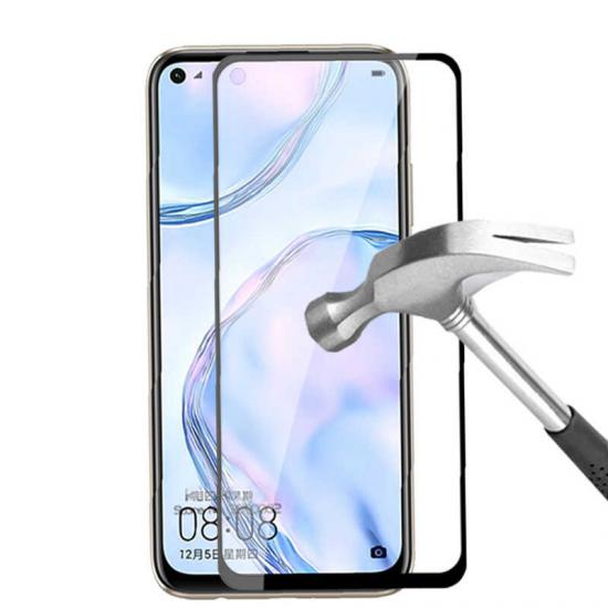 Huawei Uyumlu P40 Lite Zore Kenarları Kırılmaya Dayanıklı Cam Ekran Koruyucu