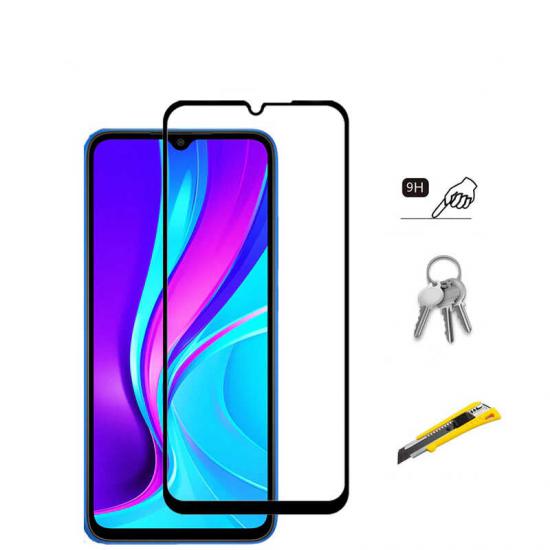 Xiaomi Uyumlu  Redmi 9C Zore Kenarları Kırılmaya Dayanıklı Cam Ekran Koruyucu