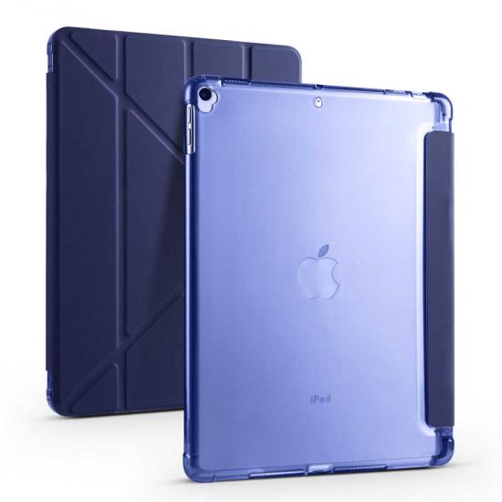 iPad Uyumlu 10.2 (8.Nesil) Kılıf Zore Tri Folding Kalem Bölmeli Standlı Kılıf