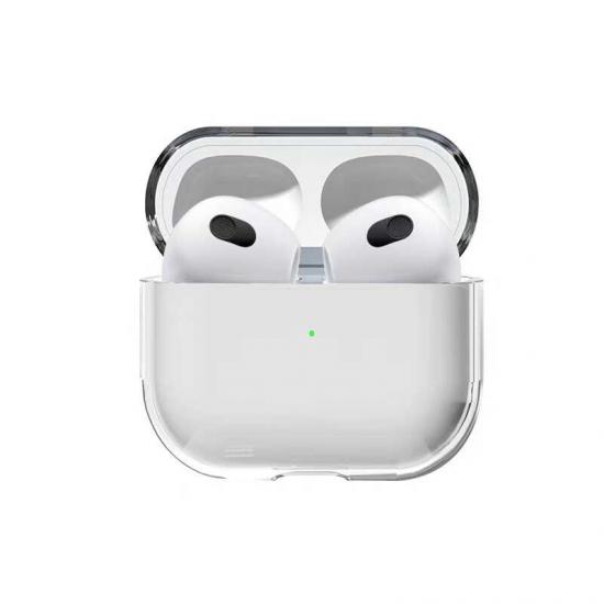 Airpods Uyumlu 3. Nesil Kılıf Şeffaf Sert Kristal Zore Airbag 14 Kılıf