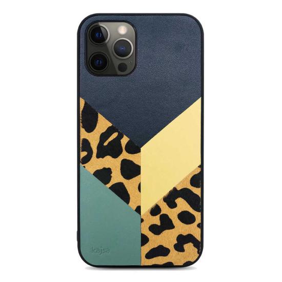 iPhone Uyumlu 12 Pro Kılıf Kajsa Glamorous Serisi Leopard Combo Kapak