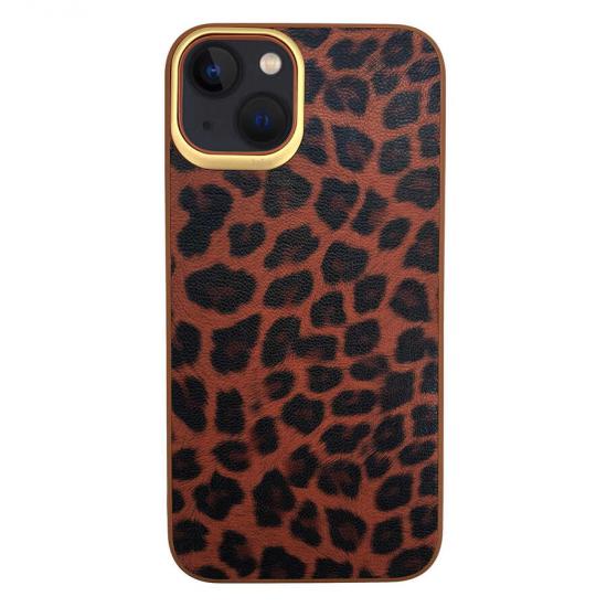 iPhone Uyumlu 13 Kılıf Kajsa Glamorous Serisi Leopard Combo Kapak