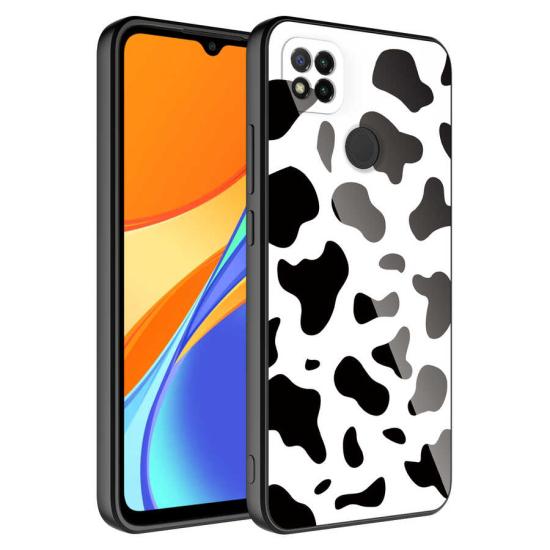 Xiaomi Uyumlu  Redmi 9C Kılıf Kamera Korumalı Desenli Sert Silikon Zore Epoksi Kapak