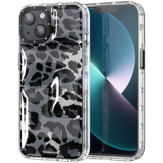 iPhone Uyumlu 13 Kılıf YoungKit Leopard Article Serisi Kapak