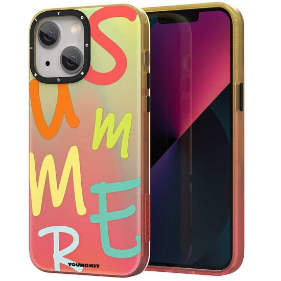 iPhone Uyumlu 13 Kılıf YoungKit Summer Serisi Kapak