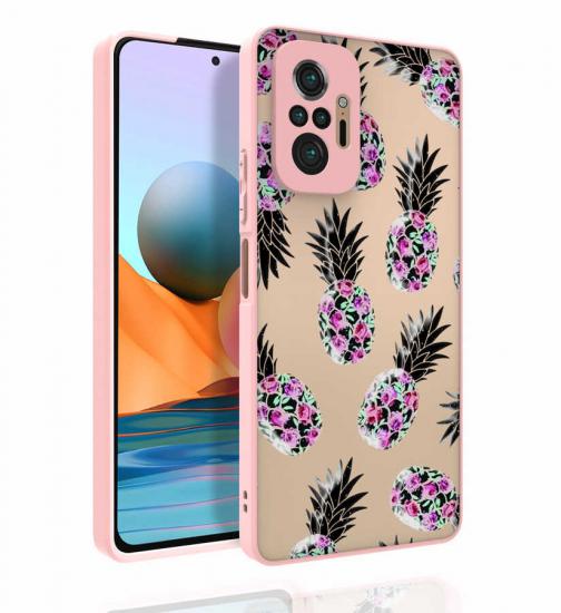 Xiaomi Uyumlu  Redmi Note 10 Pro Kılıf Desenli Kamera Korumalı Parlak Zore Nora Kapak