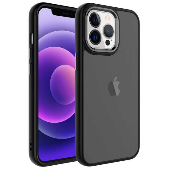 iPhone Uyumlu 13 Pro Kılıf Buzlu Sert PC Zore May Kapak