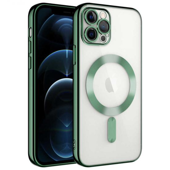 iPhone Uyumlu 13 Pro Max Kılıf Kamera Korumalı Magsafe Wireless Şarj Özellikli Zore Demre Kapak