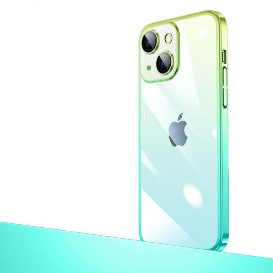 iPhone Uyumlu 14 Plus Kılıf Parlak Renk Geçişli Kamera Korumalı Zore Senkron Kapak