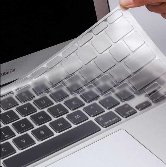 Macbook Uyumlu 16’ Touch Bar A2141 Zore Klavye Koruyucu Şeffaf Silikon Ped