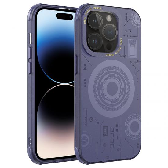 iPhone Uyumlu 14 Pro Max Kılıf Zore Wireless Şarj Özellikli Desenli Hot Kapak