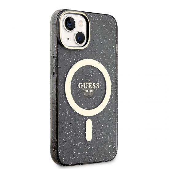 iPhone Uyumlu 14 Plus Kılıf GUESS Magsafe Şarj Özellikli Glitter Kapak