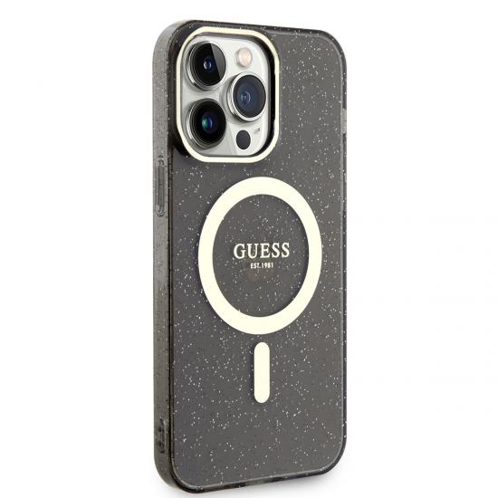 iPhone Uyumlu 14 Pro Kılıf GUESS Magsafe Şarj Özellikli Glitter Kapak