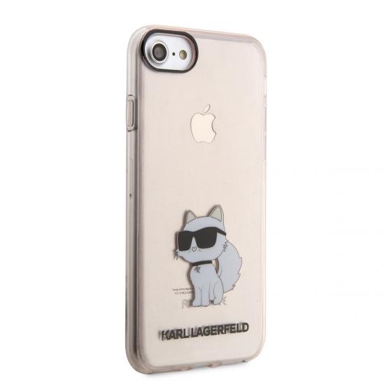 iPhone Uyumlu 7 Kılıf Karl Lagerfeld Transparan Choupette Dizayn Kapak