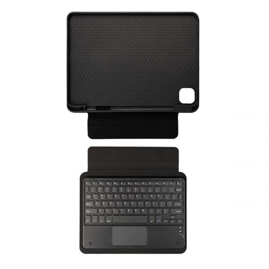 iPad Uyumlu Air 10.9 2020 (4.Nesil) Zore Border Keyboard Bluetooh Bağlantılı Standlı Klavyeli Tablet Kılıfı