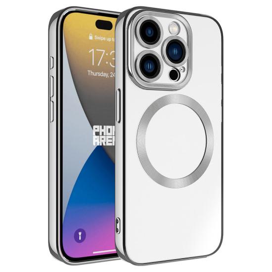 iPhone Uyumlu 15 Pro Max Kılıf Magsafe Wireless Şarj Özellikli Zore Setro Silikon