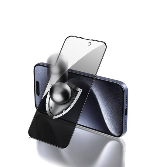 iPhone Uyumlu 15 Zore Rika Premium Hayalet Temperli Cam Ekran Koruyucu