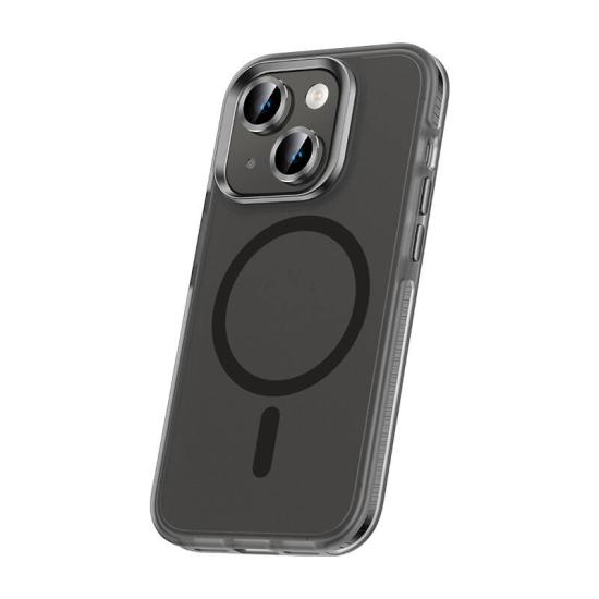 iPhone Uyumlu 15 Plus Kılıf Airbagli Magsafe Wireless Şarj Özellikli Lens Koruyuculu Zore Klaptika Kapak
