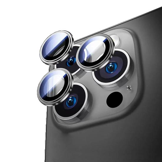 iPhone Uyumlu 15 Pro ​​​Max Wiwu Lens Guard Metal Kamera Lens Koruyucu