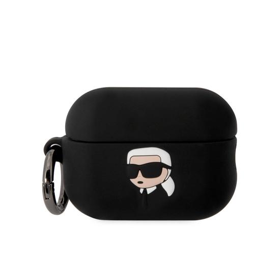 Kulaklık Pro 2 Kılıf Karl Lagerfeld Orjinal Lisanslı Karl 3D Silikon Kapak