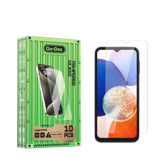 Galaxy Uyumlu A14 5G Go Des Parmak İzi Bırakmayan 9H Oleofobik Bom Glass Ekran Koruyucu 10’lu Paket