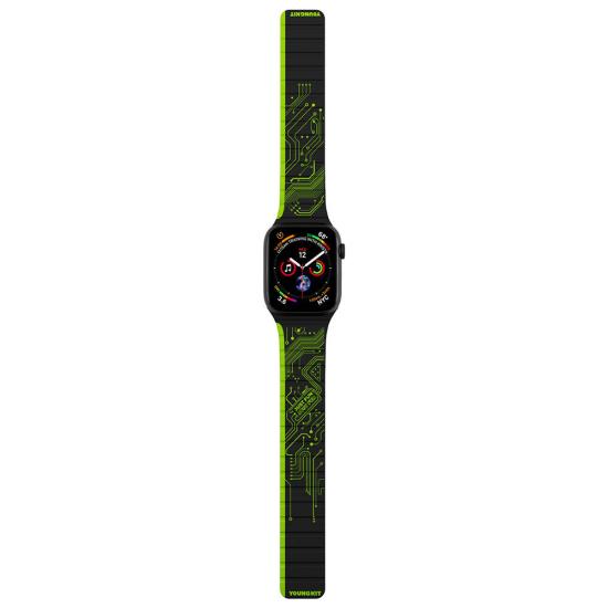 Watch 7 45mm Kordon Youngkit Technological Magnetik Tak Çıkar Silikon Strap Kayış