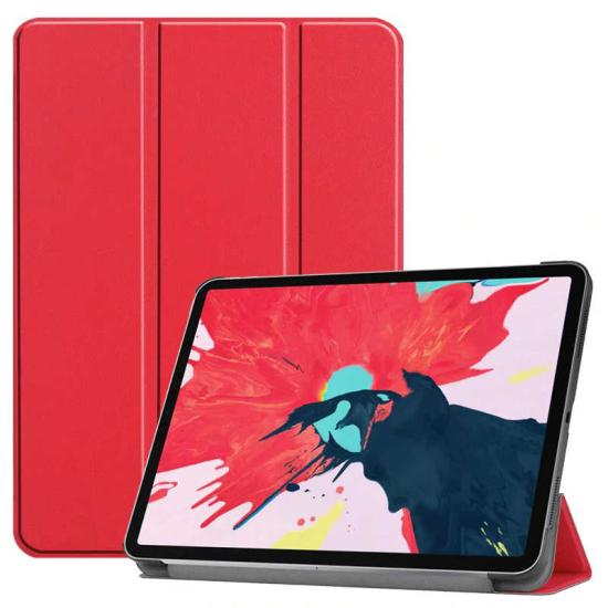 iPad Uyumlu Air 11 2024 Zore Smart Cover Standlı 1-1 Kılıf-Kırmızı