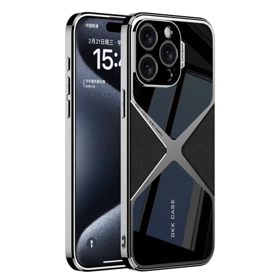 iPhone Uyumlu 15 Pro Max Kılıf Ultra İnce Kamera Korumalı PC + Deri Arka Yüzey Zore X-Pro Kapak