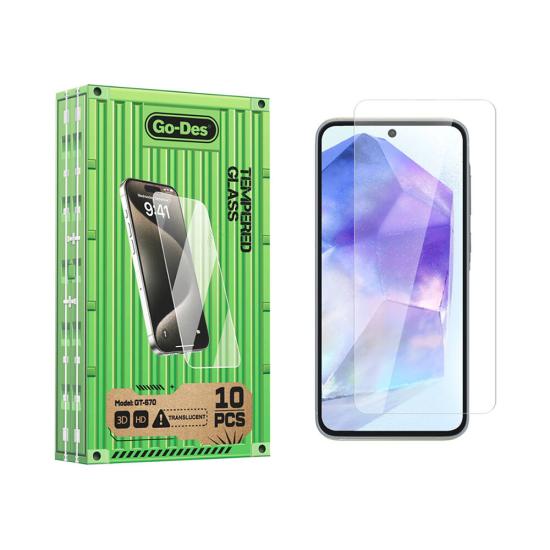 Galaxy Uyumlu A35 Go Des Parmak İzi Bırakmayan 9H Oleofobik Bom Glass Ekran Koruyucu 10’lu Paket