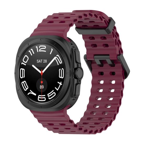 Galaxy Uyumlu Watch Ultra 47mm Zore KRD-118 Tırtıklı Tasarım Silikon Kordon