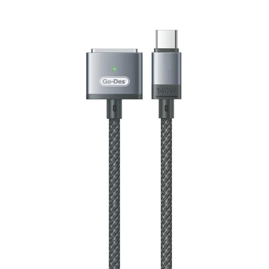 Go-Des GD-UC807 Type-C - MagSafe 3 Şarj Kablosu 140W 2 Metre