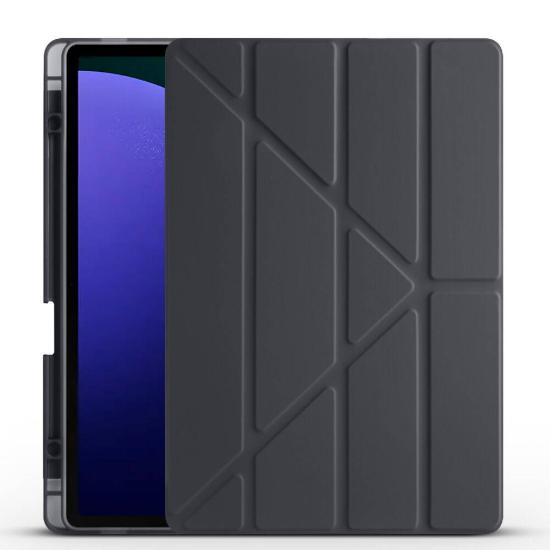 Galaxy Uyumlu Tab S10 Plus Kılıf Zore Tri Folding Kalem Bölmeli Standlı Kılıf