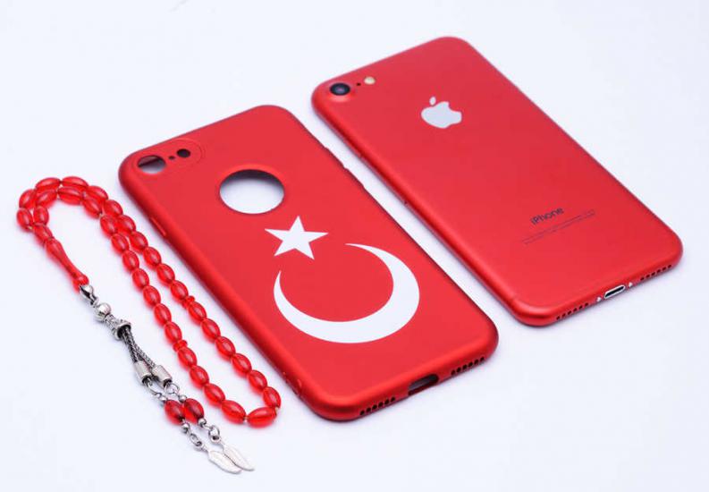 iPhone Uyumlu 7 Kılıf Zore Bayrak Silikon